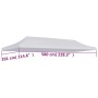 Techo de carpa para celebraciones blanco 3x6 m de vidaXL, Cubiertas para carpas y cenadores - Ref: Foro24-48876, Precio: 74,6...