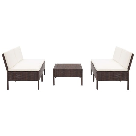 5-piece garden sofa set and brown synthetic rattan cushions by vidaXL, Garden sets - Ref: Foro24-48943, Price: 312,24 €, Disc...
