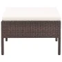 5-teiliges Gartensofa-Set und braune synthetische Rattankissen von vidaXL, Gartensets - Ref: Foro24-48943, Preis: 307,58 €, R...