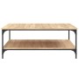 Sonoma Eichenholz Ingenieurholz Couchtisch 100x100x40 cm von vidaXL, Couchtisch - Ref: Foro24-832844, Preis: 102,89 €, Rabatt: %
