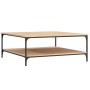 Sonoma Eichenholz Ingenieurholz Couchtisch 100x100x40 cm von vidaXL, Couchtisch - Ref: Foro24-832844, Preis: 102,89 €, Rabatt: %