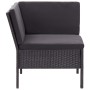 3-teiliges Gartenmöbel-Set und Kissen aus synthetischem Rattan schwarz von vidaXL, Gartensets - Ref: Foro24-48961, Preis: 281...