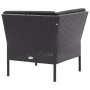 3-teiliges Gartenmöbel-Set und Kissen aus synthetischem Rattan schwarz von vidaXL, Gartensets - Ref: Foro24-48961, Preis: 281...