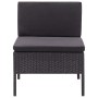3-teiliges Gartenmöbel-Set und Kissen aus synthetischem Rattan schwarz von vidaXL, Gartensets - Ref: Foro24-48961, Preis: 281...