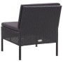 3-teiliges Gartenmöbel-Set und Kissen aus synthetischem Rattan schwarz von vidaXL, Gartensets - Ref: Foro24-48961, Preis: 281...