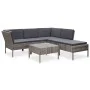Set mit 6 Gartenmöbeln und Kissen synthetisches Rattangrau von vidaXL, Gartensets - Ref: Foro24-48942, Preis: 498,88 €, Rabat...