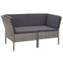 Set mit 6 Gartenmöbeln und Kissen synthetisches Rattangrau von vidaXL, Gartensets - Ref: Foro24-48942, Preis: 498,88 €, Rabat...