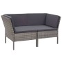 Set mit 6 Gartenmöbeln und Kissen synthetisches Rattangrau von vidaXL, Gartensets - Ref: Foro24-48942, Preis: 472,87 €, Rabat...