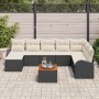 Conjunto de sofá de jardín 9 pcs Negro y