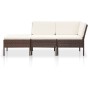 3-piece garden furniture set and brown synthetic rattan cushions by vidaXL, Garden sets - Ref: Foro24-48959, Price: 324,46 €,...