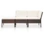 3-piece garden furniture set and brown synthetic rattan cushions by vidaXL, Garden sets - Ref: Foro24-48959, Price: 319,52 €,...