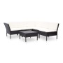 6-teiliges Gartenmöbel-Set und schwarze Kissen aus synthetischem Rattan von vidaXL, Gartensets - Ref: Foro24-48948, Preis: 46...