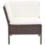 3-piece garden furniture set and brown synthetic rattan cushions by vidaXL, Garden sets - Ref: Foro24-48959, Price: 319,52 €,...
