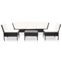 6-teiliges Gartenmöbel-Set und schwarze Kissen aus synthetischem Rattan von vidaXL, Gartensets - Ref: Foro24-48948, Preis: 46...