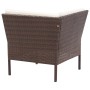 3-teiliges Gartenmöbel-Set und braune Kissen aus synthetischem Rattan von vidaXL, Gartensets - Ref: Foro24-48959, Preis: 326,...