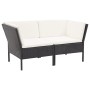 6-teiliges Gartenmöbel-Set und schwarze Kissen aus synthetischem Rattan von vidaXL, Gartensets - Ref: Foro24-48948, Preis: 46...