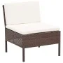3-piece garden furniture set and brown synthetic rattan cushions by vidaXL, Garden sets - Ref: Foro24-48959, Price: 319,52 €,...