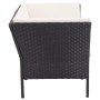 6-teiliges Gartenmöbel-Set und schwarze Kissen aus synthetischem Rattan von vidaXL, Gartensets - Ref: Foro24-48948, Preis: 46...
