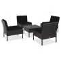 5-piece garden sofa set and black synthetic rattan cushions by vidaXL, Garden sets - Ref: Foro24-48945, Price: 333,14 €, Disc...