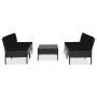 5-piece garden sofa set and black synthetic rattan cushions by vidaXL, Garden sets - Ref: Foro24-48945, Price: 333,14 €, Disc...