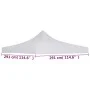 Dach für weißes Festzelt 3x3 m von vidaXL, Abdeckungen für Zelte und Pavillons - Ref: Foro24-48875, Preis: 48,16 €, Rabatt: %