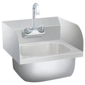 Fregadero lavamanos comercial con grifo de acero inoxidable de vidaXL, Fregaderos - Ref: Foro24-51115, Precio: 181,60 €, Desc...