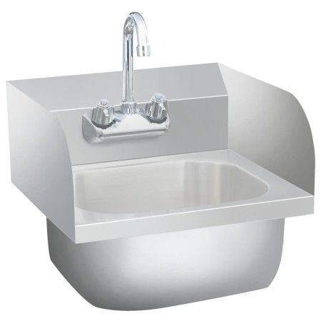 Kommerzielles Waschbecken mit Edelstahlhahn von vidaXL, Sinkt - Ref: Foro24-51115, Preis: 181,51 €, Rabatt: %