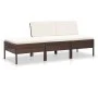 3-piece garden furniture set and brown synthetic rattan cushions by vidaXL, Garden sets - Ref: Foro24-48955, Price: 139,43 €,...