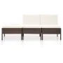 3-piece garden furniture set and brown synthetic rattan cushions by vidaXL, Garden sets - Ref: Foro24-48955, Price: 139,43 €,...