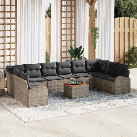 Conjunto de sofá de jardín 11 pcs Gris Conjunto de sofá de jardín 11 pcs Gris