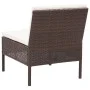 3-piece garden furniture set and brown synthetic rattan cushions by vidaXL, Garden sets - Ref: Foro24-48955, Price: 139,43 €,...