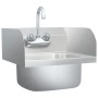 Kommerzielles Waschbecken mit Edelstahlhahn von vidaXL, Sinkt - Ref: Foro24-51115, Preis: 181,51 €, Rabatt: %