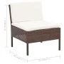 3-piece garden furniture set and brown synthetic rattan cushions by vidaXL, Garden sets - Ref: Foro24-48955, Price: 139,43 €,...