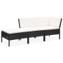 3-teiliges Gartenmöbel-Set und schwarze synthetische Rattankissen von vidaXL, Gartensets - Ref: Foro24-48960, Preis: 235,64 €...