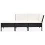 3-teiliges Gartenmöbel-Set und schwarze synthetische Rattankissen von vidaXL, Gartensets - Ref: Foro24-48960, Preis: 232,16 €...