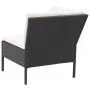 3-teiliges Gartenmöbel-Set und schwarze synthetische Rattankissen von vidaXL, Gartensets - Ref: Foro24-48960, Preis: 232,16 €...