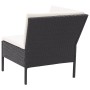 3-teiliges Gartenmöbel-Set und schwarze synthetische Rattankissen von vidaXL, Gartensets - Ref: Foro24-48960, Preis: 235,64 €...
