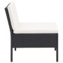 3-piece garden furniture set and black synthetic rattan cushions by vidaXL, Garden sets - Ref: Foro24-48960, Price: 235,64 €,...