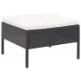 3-teiliges Gartenmöbel-Set und schwarze synthetische Rattankissen von vidaXL, Gartensets - Ref: Foro24-48960, Preis: 232,16 €...