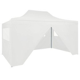 Carpa plegable para celebraciones con 4 paredes blanco 3x4,5 m