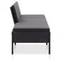 3-piece garden furniture set and black synthetic rattan cushions by vidaXL, Garden sets - Ref: Foro24-48957, Price: 137,17 €,...