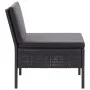 3-piece garden furniture set and black synthetic rattan cushions by vidaXL, Garden sets - Ref: Foro24-48957, Price: 137,17 €,...