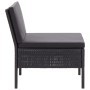 3-teiliges Gartenmöbel-Set und schwarze synthetische Rattankissen von vidaXL, Gartensets - Ref: Foro24-48957, Preis: 138,87 €...