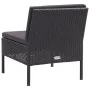 3-piece garden furniture set and black synthetic rattan cushions by vidaXL, Garden sets - Ref: Foro24-48957, Price: 137,17 €,...