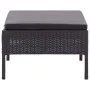 3-piece garden furniture set and black synthetic rattan cushions by vidaXL, Garden sets - Ref: Foro24-48957, Price: 137,17 €,...