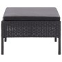 3-teiliges Gartenmöbel-Set und schwarze synthetische Rattankissen von vidaXL, Gartensets - Ref: Foro24-48957, Preis: 138,87 €...