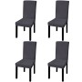 Straight elastic chair cover 4 units anthracite gray by vidaXL, Covers - Ref: Foro24-131425, Price: 19,07 €, Discount: %