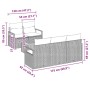 Conjunto de sofá de jardín 6 pcs Gris