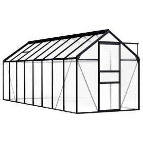 Anthracite gray aluminum greenhouse 9.31 m² by vidaXL, Greenhouses - Ref: Foro24-48214, Price: 526,73 €, Discount: %