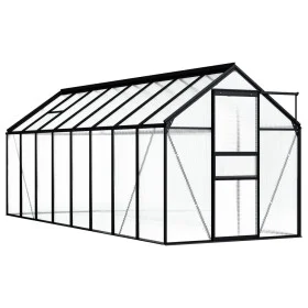 Anthrazitgraues Aluminium-Gewächshaus 9,31 m² von vidaXL, Gewächshäuser - Ref: Foro24-48214, Preis: 527,28 €, Rabatt: %